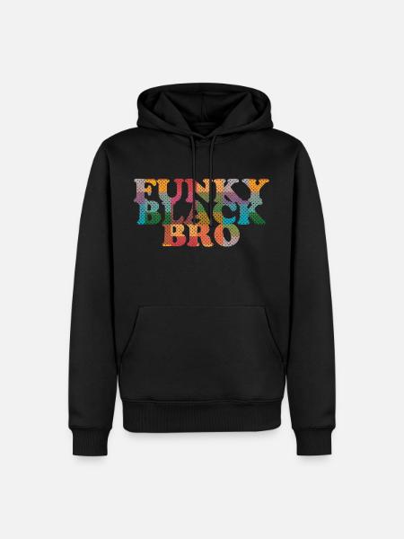 Funky Black Bro - Männer Premium Bio Hoodie - Schwarz