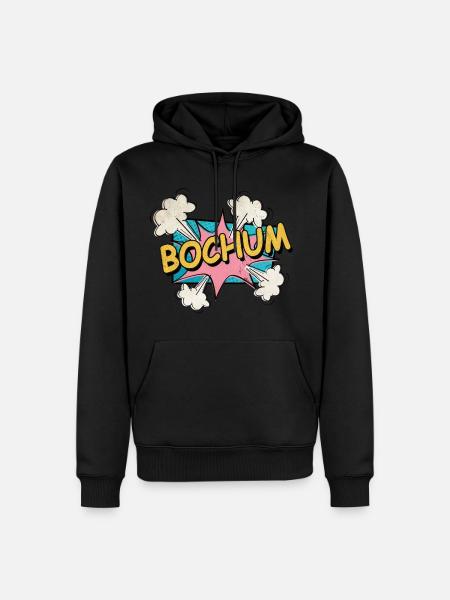 Bochum Deutschland Stadt Schrift Pop Art Comic - Männer Premium Bio Hoodie - Schwarz