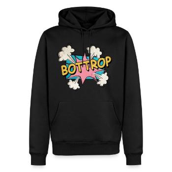 Bottrop Germany City Font Pop Art Comic - Men’s Premium Organic Hoodie - black - Front - Nico (187cm)