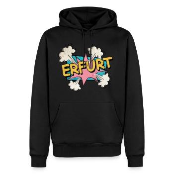 Erfurt Deutschland Stadt Schrift Pop Art Comic - Männer Premium Bio Hoodie - Schwarz - Vorne - Nico (187cm)