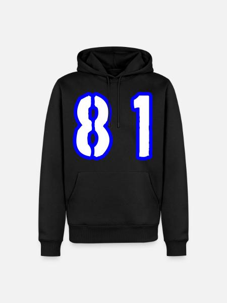 81 Number Symbol - Men’s Premium Organic Hoodie - black