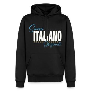 Italiener, Italienisch, Typisch - Männer Premium Bio Hoodie - Schwarz - Vorne - Nico (187cm)