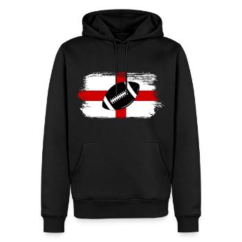 Angleterre Rugby Sports - Sweat à capuche Premium bio Homme - noir - Devant - Nico (187cm)