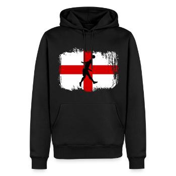 Football Angleterre Sports - Sweat à capuche Premium bio Homme - noir - Devant - Nico (187cm)