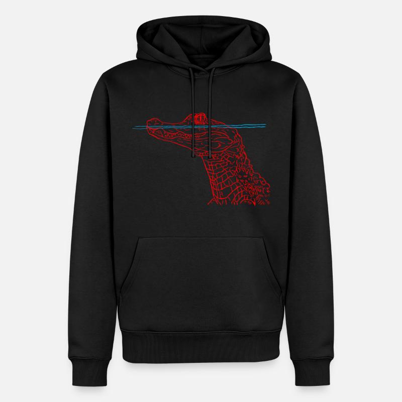 Crocodile T-Shirt - Sweat à capuche Premium bio Homme - noir