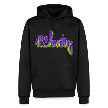 432hertz - Sweat à capuche Premium bio Homme - noir - Devant - Nico (187cm)