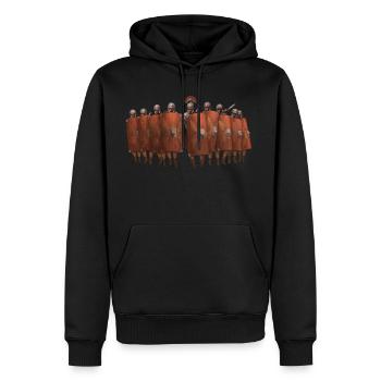 Légion (colorée) - Sweat à capuche Premium bio Homme - noir - Devant - Nico (187cm)