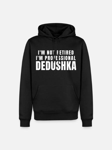 Deduschka. Dedushka Geschenk - Männer Premium Bio Hoodie - Schwarz