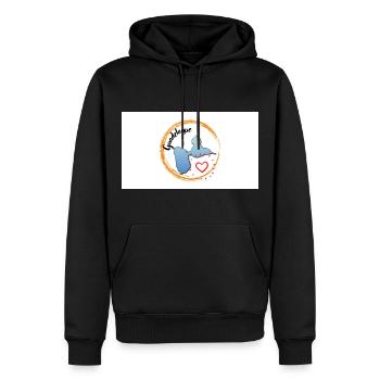 Guadeloupe dans mon coeur - Sweat à capuche Premium bio Homme - noir - Devant - Nico (187cm)