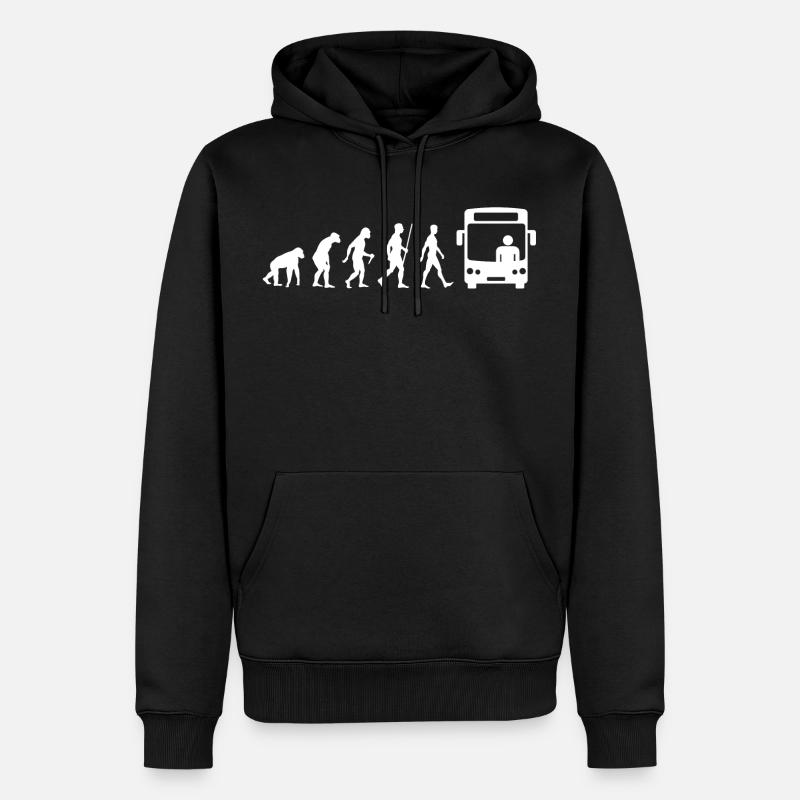 Busfahrer Evolution - Männer Premium Bio Hoodie - Schwarz