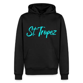 Saint Tropez Frankreich - Männer Premium Bio Hoodie - Schwarz - Vorne - Nico (187cm)
