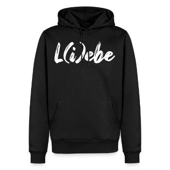 L(i)ebe Liebe Leben Motivation Freunde Geschenk - Männer Premium Bio Hoodie - Schwarz - Vorne - Nico (187cm)