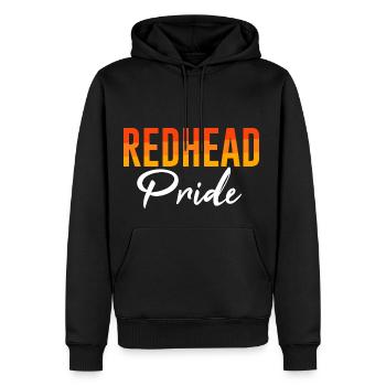 Redhead Pride Ginger Red Head Red Hair Irish - Men’s Premium Organic Hoodie - black - Front - Nico (187cm)