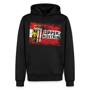 Oberösterreich - Österreich Haute-Autriche / Linz - Sweat à capuche Premium bio Homme - noir - Devant - Nico (187cm)