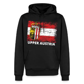 Oberösterreich - Österreich Haute-Autriche / Linz - Sweat à capuche Premium bio Homme - noir - Devant - Nico (187cm)