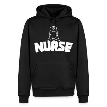 I am a Nurse - Nurse Gift - Men’s Premium Organic Hoodie - black - Front - Nico (187cm)