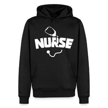 I am a Nurse - Nurse Gift - Men’s Premium Organic Hoodie - black - Front - Nico (187cm)