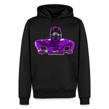 Motocross / Enduro / Freestyle mx / Dirtbike retro - Männer Premium Bio Hoodie - Schwarz - Vorne - Nico (187cm)