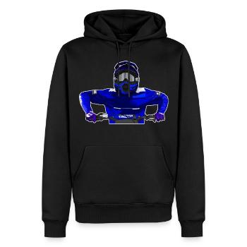 Motocross / Enduro / Freestyle mx / Dirtbike retro - Männer Premium Bio Hoodie - Schwarz - Vorne - Nico (187cm)