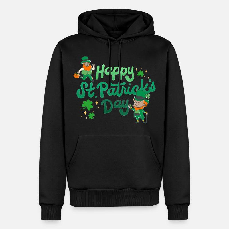 Bonne Saint-Patrick. La Saint-Patrick! - Sweat à capuche Premium bio Homme - noir