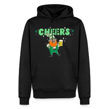 Prost. Fröhlichen St Patrick Tag! - Männer Premium Bio Hoodie - Schwarz - Vorne - Nico (187cm)