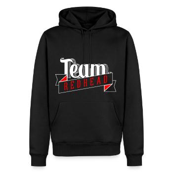 Redhead Team Ginger Squad Red Orange Hair Irish - Men’s Premium Organic Hoodie - black - Front - Nico (187cm)