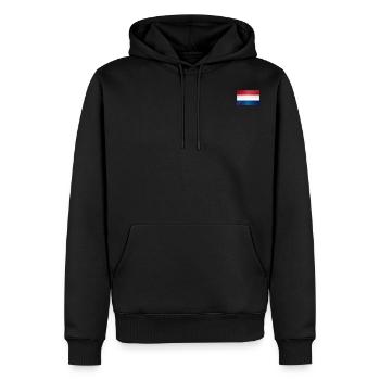 drapeau néerlandais - Sweat à capuche Premium bio Homme - noir - Devant - Nico (187cm)