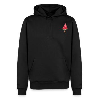 Popsicle - Sweat à capuche Premium bio Homme - noir - Devant - Nico (187cm)