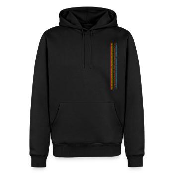 Farben Streifen Deko - Vintage - Männer Premium Bio Hoodie - Schwarz - Vorne - Nico (187cm)