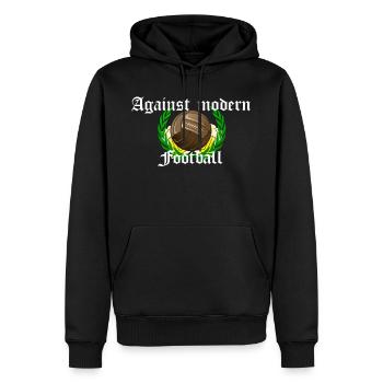 Contre le football moderne blanc - Sweat à capuche Premium bio Homme - noir - Devant - Nico (187cm)