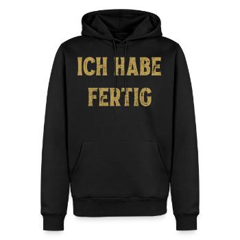 Ich habe fertig Renter Geschenk Lustiger Spruch - Männer Premium Bio Hoodie - Schwarz - Vorne - Nico (187cm)
