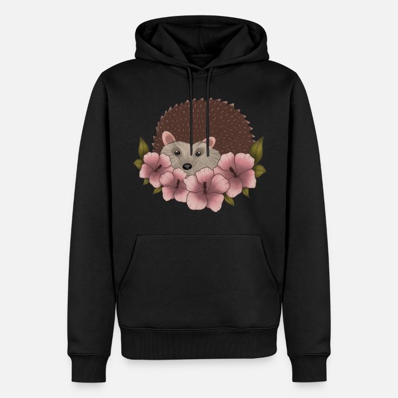 Igel - Männer Premium Bio Hoodie - Schwarz