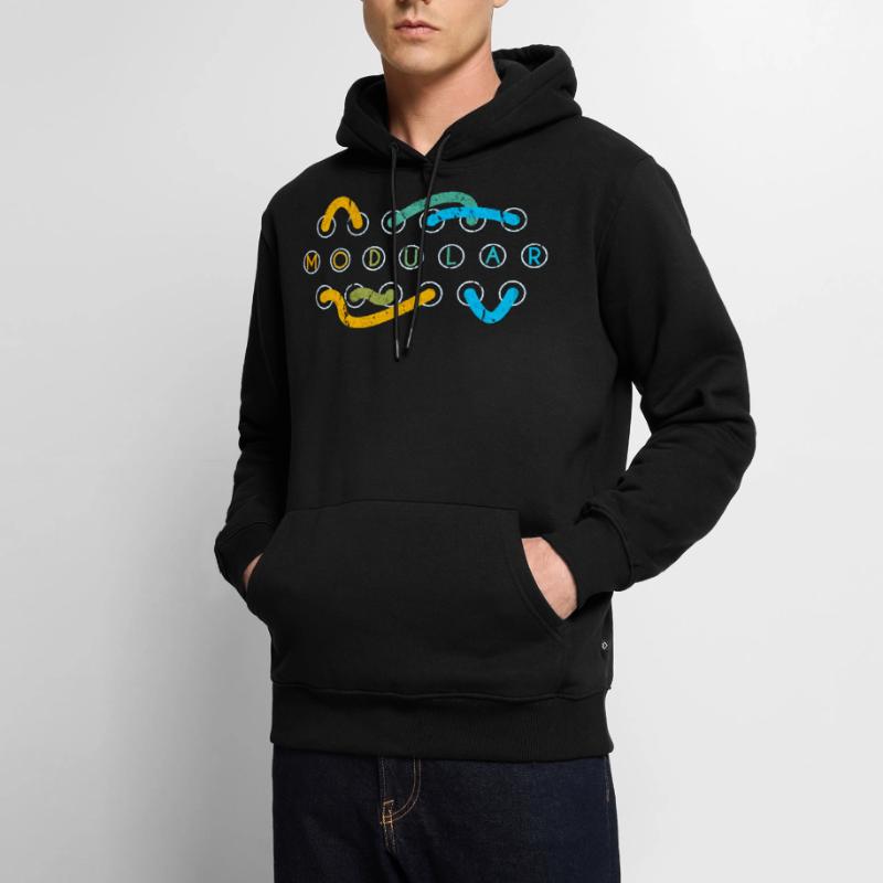 Modular Synth Patch Kabel Männer Premium Bio Hoodie