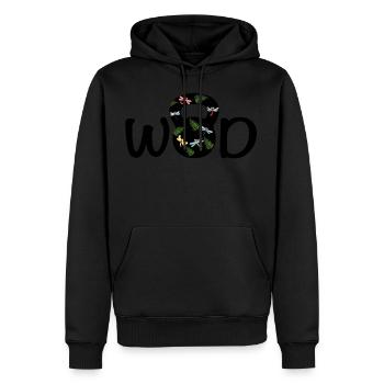 Wod Libelle! - Männer Premium Bio Hoodie - Schwarz - Vorne - Nico (187cm)