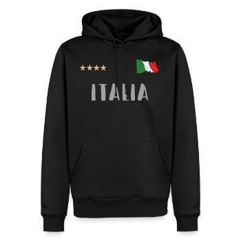 Italy football fan jersey flag - Men’s Premium Organic Hoodie - black - Front - Nico (187cm)