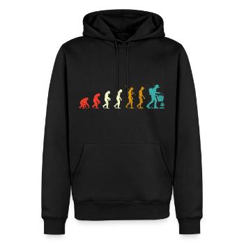 Evolution der Morcheln - Männer Premium Bio Hoodie - Schwarz - Vorne - Nico (187cm)