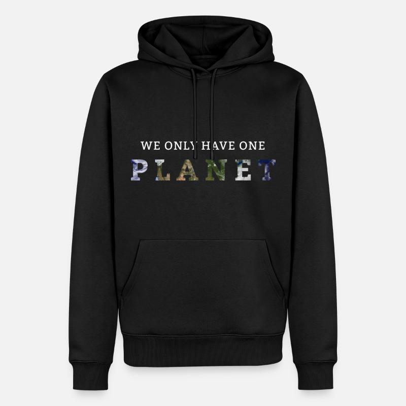 We Only Have One Planet - Männer Premium Bio Hoodie - Schwarz