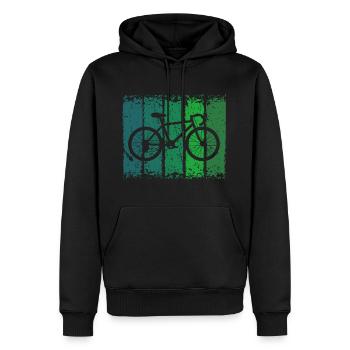 Fahrrad - Männer Premium Bio Hoodie - Schwarz - Vorne - Nico (187cm)