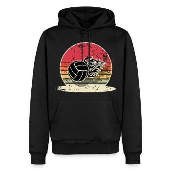 Volleyball - Männer Premium Bio Hoodie - Schwarz - Vorne - Nico (187cm)
