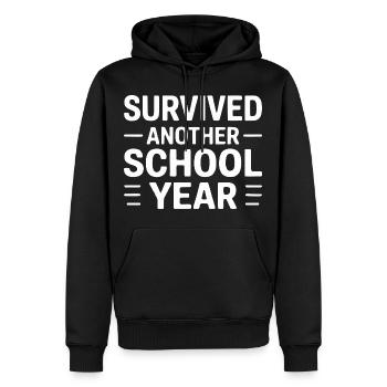 Survivit à une nouvelle déclaration d’année scolaire - Sweat à capuche Premium bio Homme - noir - Devant - Nico (187cm)