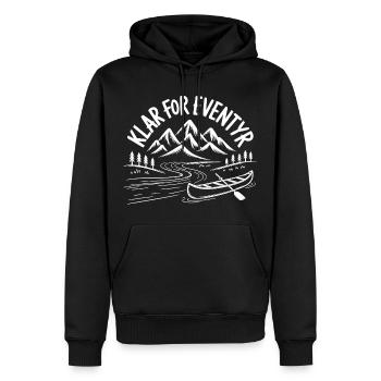 Mountain River Canoe Adventure - Men’s Premium Organic Hoodie - black - Front - Nico (187cm)