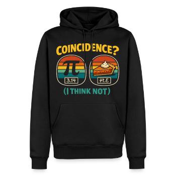 Pi Tag Coincidence I Think Not Mathe Design - Männer Premium Bio Hoodie - Schwarz - Vorne - Nico (187cm)