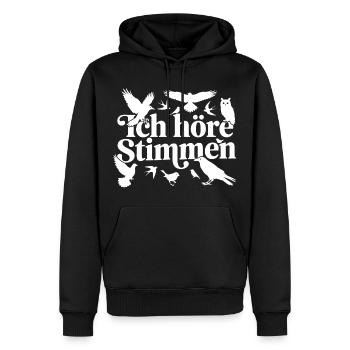 Birding Humor - Männer Premium Bio Hoodie - Schwarz - Vorne - Nico (187cm)