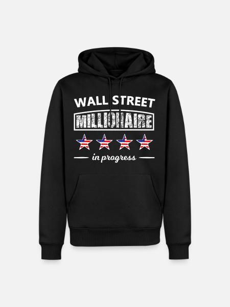 Wall Street Millionär - Männer Premium Bio Hoodie - Schwarz