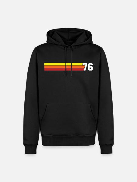 Retro 1976 t-shirt 76 vintage 1976 - Ekologisk premiumluvtröja herr - svart