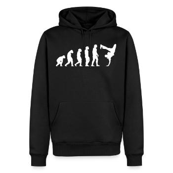 Breakdance Evolution Geschenk B-Boy 80's Hip Hop - Männer Premium Bio Hoodie - Schwarz - Vorne - Nico (187cm)