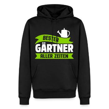 BEST GARDENER EVER - Men’s Premium Organic Hoodie - black - Front - Nico (187cm)