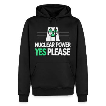 Kernenergie Ja Bitte - Pro Saubere Energie - Männer Premium Bio Hoodie - Schwarz - Vorne - Nico (187cm)