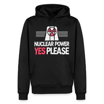 Atomkraft Ja Bitte - Pro Saubere Energie - Männer Premium Bio Hoodie - Schwarz - Vorne - Nico (187cm)