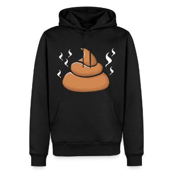 Stinkender Kackhaufen - Männer Premium Bio Hoodie - Schwarz - Vorne - Nico (187cm)